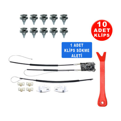 Set Cam L Ön Renault Megane 2 2002-2008 (Klips + Aparatlı ) 8201010926-8200325136 - 