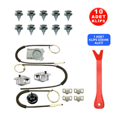 Set Cam L Ön Renault Megane 2 2002-2008 (Klips + Aparatlı ) 8201010926-8200325136 - 