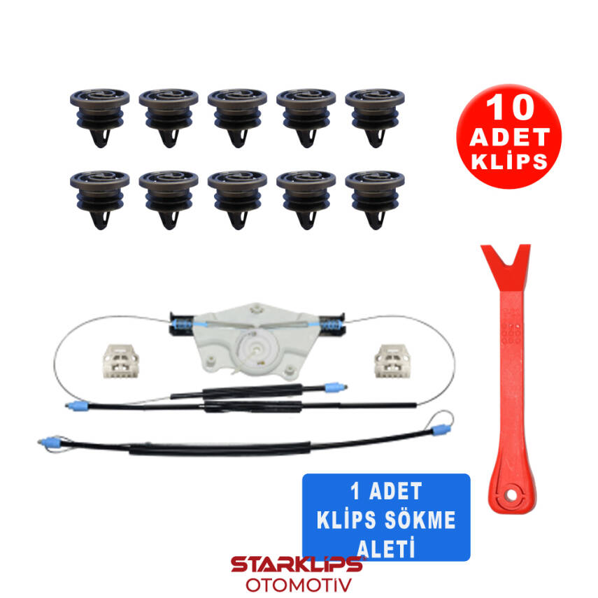 Set Cam L Ön Seat Toledo 2 1999-2005 Seat Leon 1999-2005 (Klips + Aparatlı) Sarmalı 1M0837755 - 1