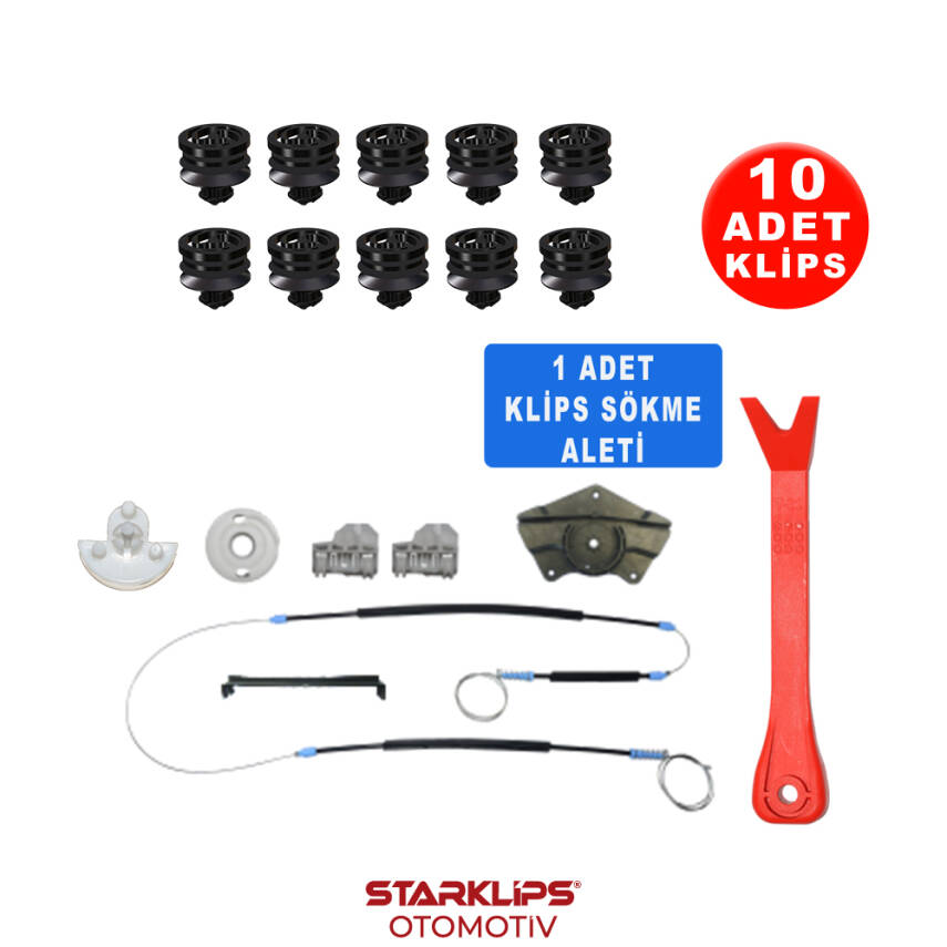 Set Cam L Ön VW Passat B5 1998-2005 Makara Yataklı (Klips + Aparatlı) 3B4837756D-3B81837461 - 1