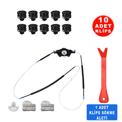 Set Cam L Ön VW Passat B5 1998-2005 Sarmalı (Klips + Aparatlı) 3B4837756D-3B81837461 - Starklips