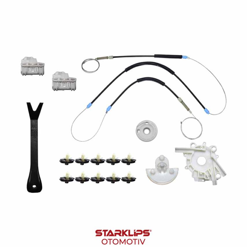 Set Cam L Ön VW Polo HB 1994-1999 (Klips + Aparatlı) 6N4837401A-401D - 1