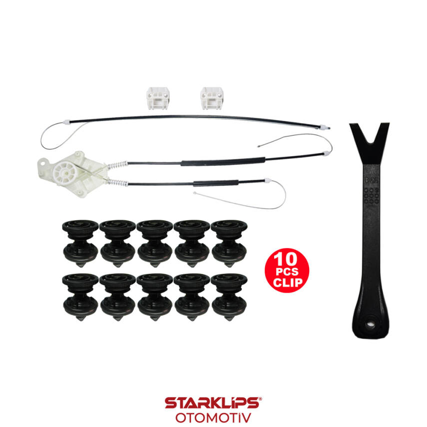 Set Cam L Ön VW T5 2003-2014 Sarmalı (Klips + Aparatlı) 7H0837753B - 1