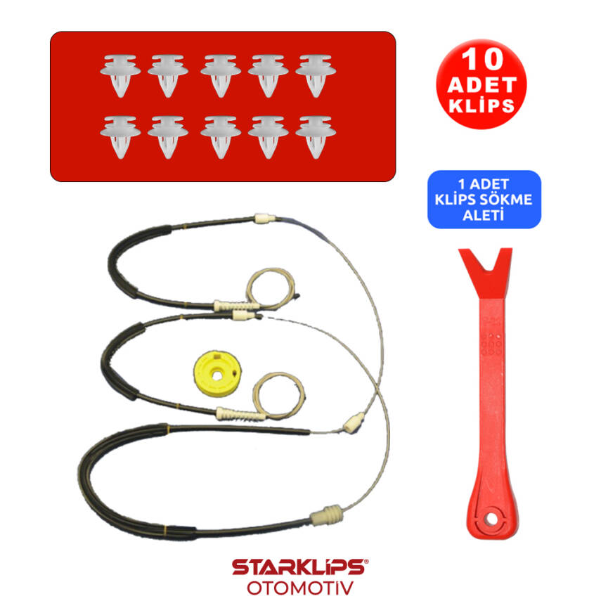 Set Cam L-R Ön BMW 5 serisi E39 1995-2004 (Klips+Aparat) 51338236859-60 - 1