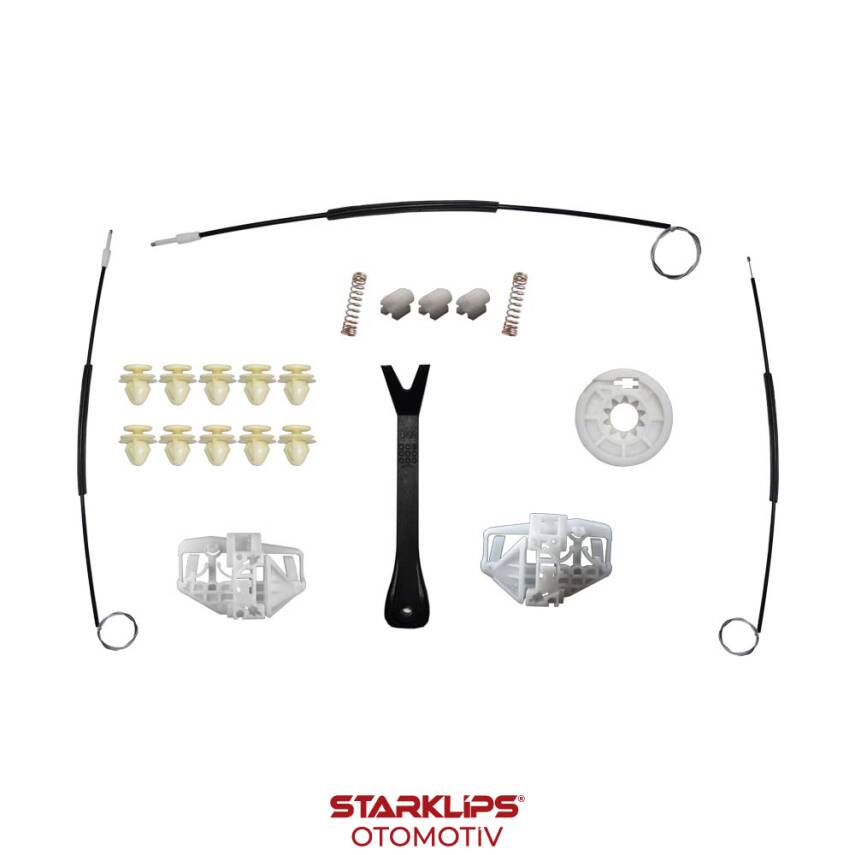 Set Cam L R Ön Peugeot Partner Citroen Berlingo 2003-2008 0130821763-0130821762 (Klips + Aparatlı) - 1
