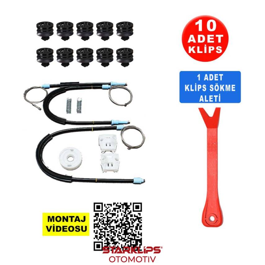 Set Cam L-R Ön VW Golf 4 Bora 1998-2005 (Klips + Aparatlı) 1J4837462-61 - 1