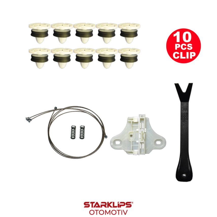 Set Cam R Arka Manuel Renault Clio4 2013-2016 (Klips + Aparatlı) 827013204 - 1