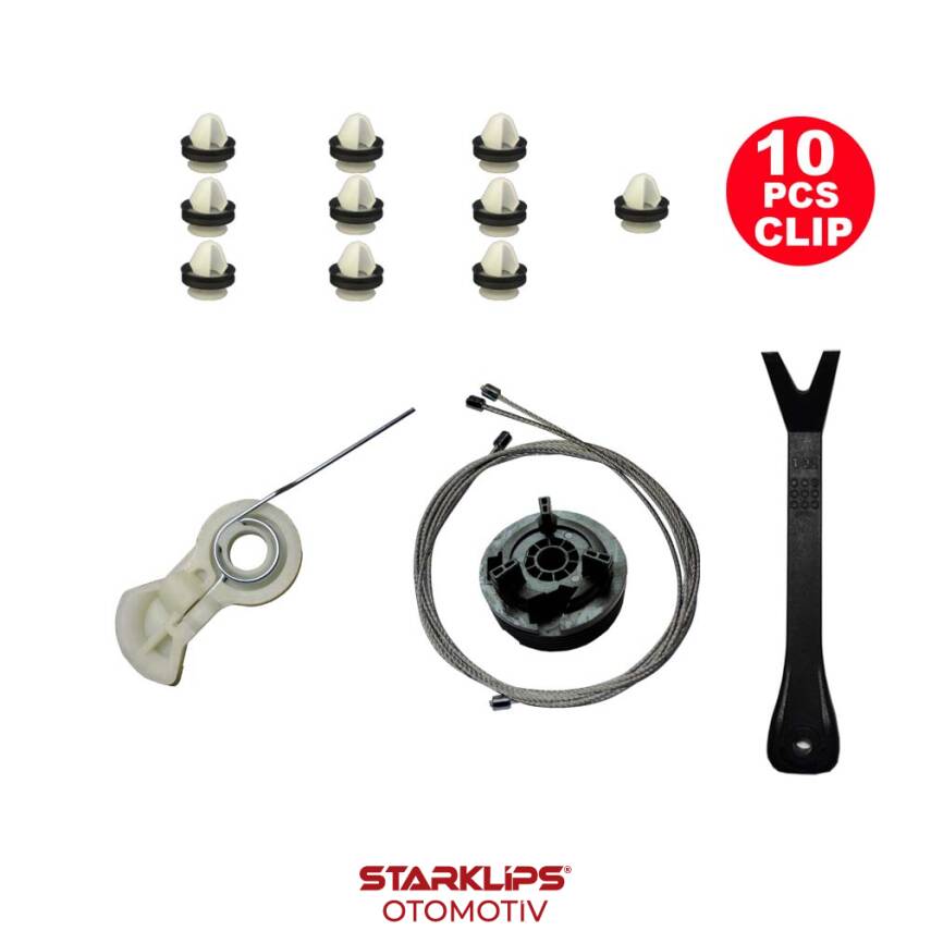 Set Cam R Arka Peugeot 307 2001-2007 (Klips + Aparatlı) 9224A6-9224A4 - 1