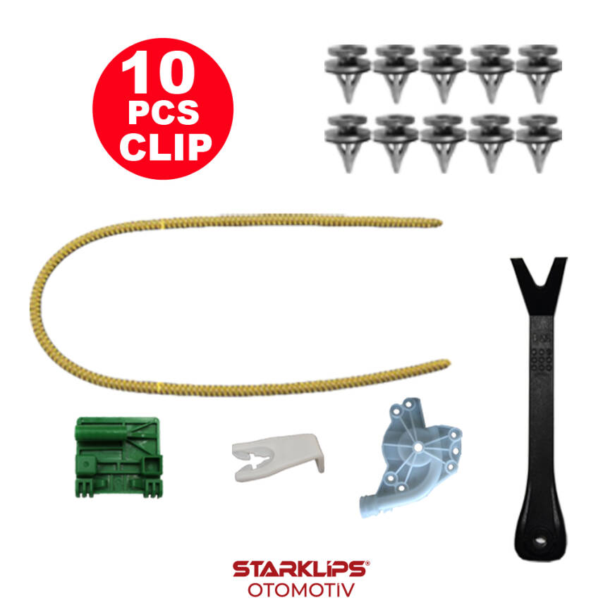 Set Cam R Arka Renault Scenic 1 96-03 Laguna 2 01-07 Espace 01-09 (Klips + Aparatlı) 8200044417 - 1