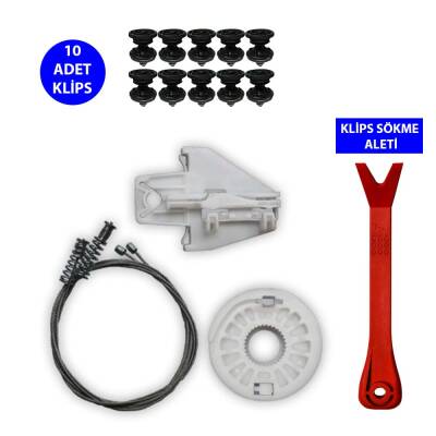 Set Cam R Arka Skoda Fabia 1999-2007 (Klips + Aparatlı) 6Y0839752E - Starklips