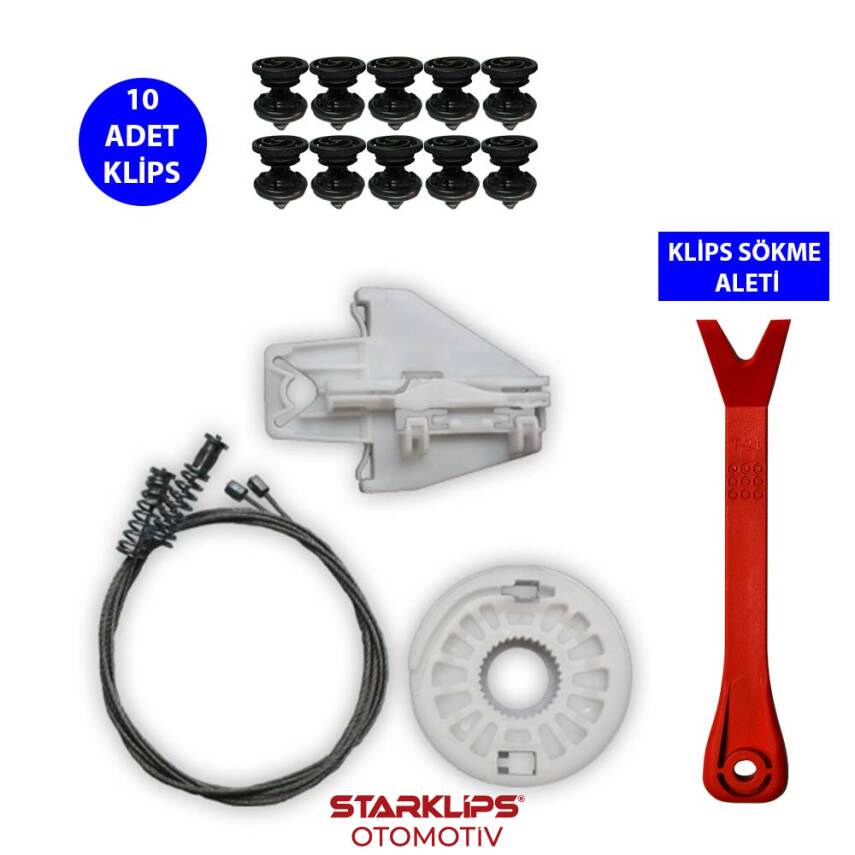Set Cam R Arka Skoda Fabia 1999-2007 (Klips + Aparatlı) 6Y0839752E - 1