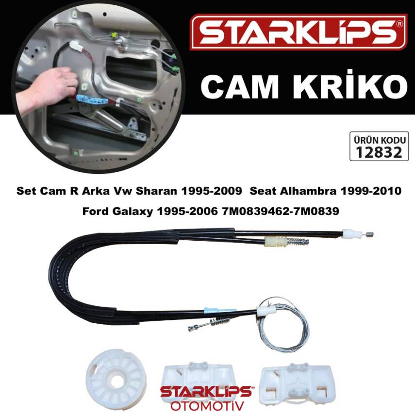 Set Cam R Arka Vw Sharan 1995-2009 Seat Alhambra 1999-2010 Ford Galaxy 1995-2006 7M0839462-7M0839 - 1