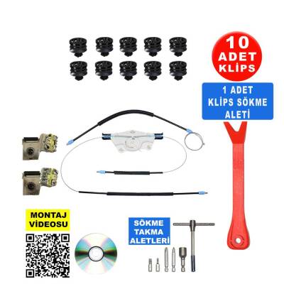 Set Cam R Metal Ayaklı 1Jm898462 VW Golf 4 Bora 1998-2005 Sarmalı + El Takımı - 