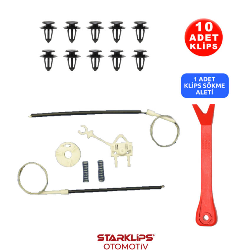 Set Cam R Ön Fiat Doblo 2006-2010 51830869-51793188 Klips + Aparatlı - 1