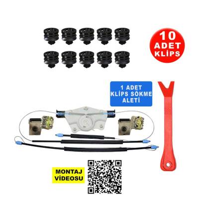 Set Cam R Ön Metal Ayaklı VW Golf 4 Bora 1998-2005 (Klips + Aparat) 1J4837462 - Starklips