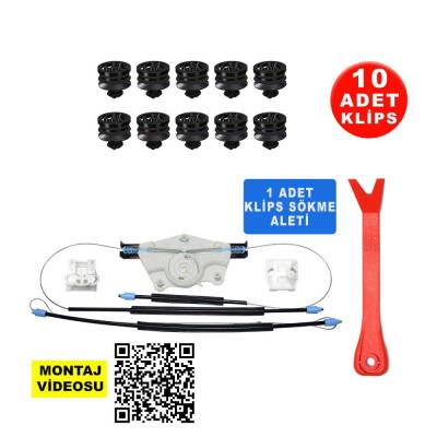 Set Cam R Ön Plastik Ayaklı VW Golf 4 Bora Sarmalı 1998-2005 (Klips + Aparatlı) 1J4837462 - Starklips