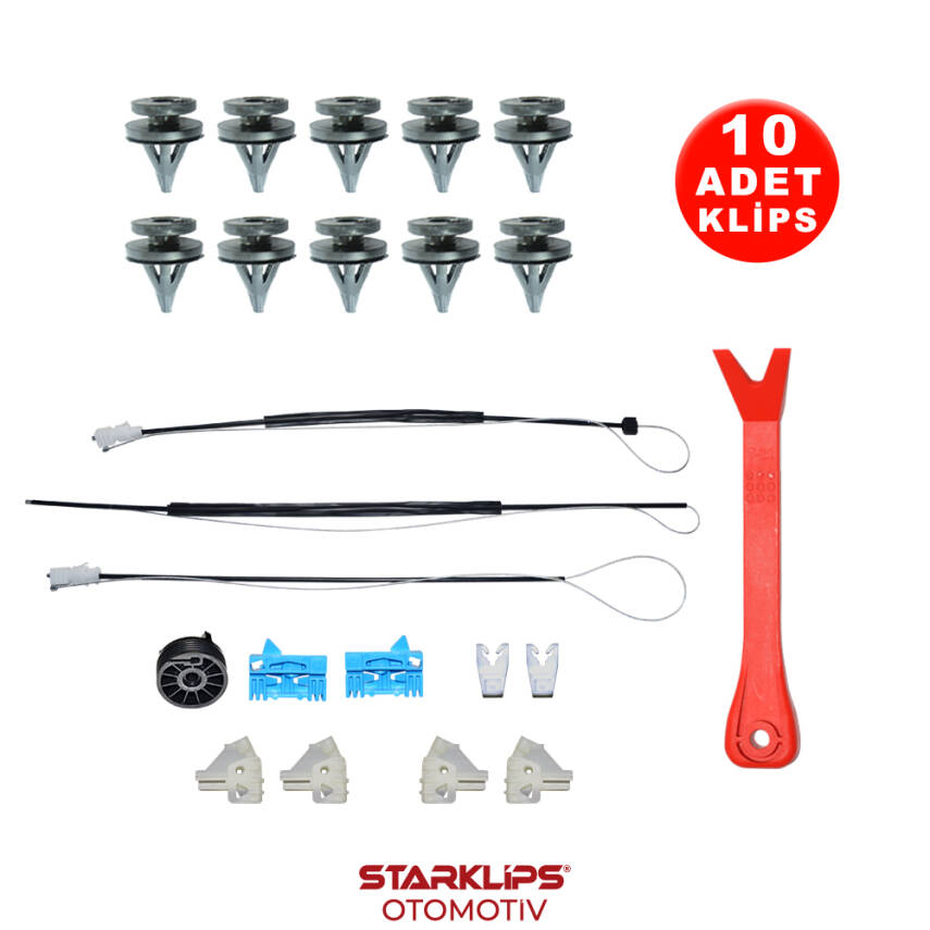 Set Cam R Ön Renault Laguna 2 2001-2007 (Klips + Aparatlı) 8200000938 - 1