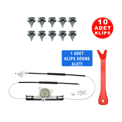 Set Cam R Ön Renault Megane 1 Sarmalı 1996-2003 (Klips + Aparatlı) 7700834346 - 