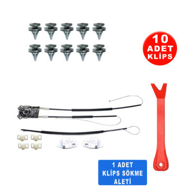 Set Cam R Ön Renault Megane 2 2002-2008 (Klips + Aparatlı ) 8201010925-8200325135 - 