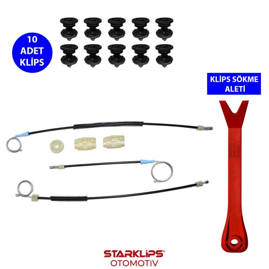 Set Cam R Ön Seat Leon 2 2006-2012 (Klips + Aparatlı) 1P0837462A - 1