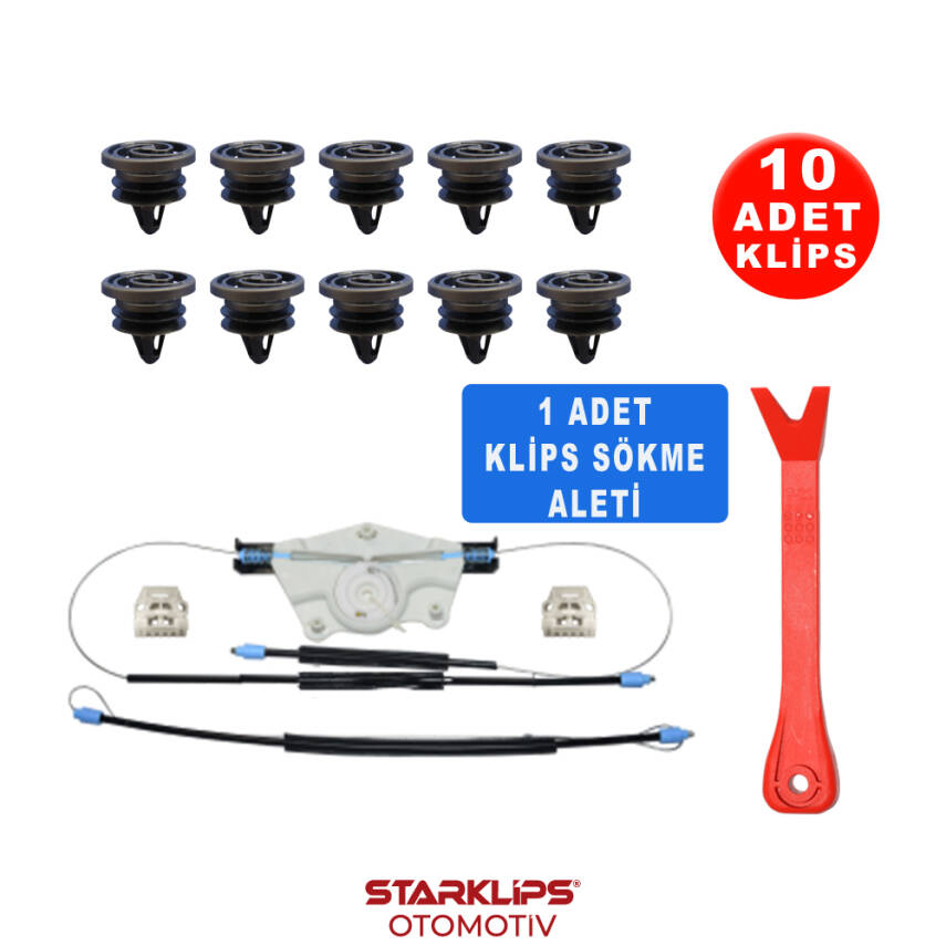 Set Cam R Ön Seat Toledo 2 1999-2005 Seat Leon 1999-2005 (Klips + Aparatlı) Sarmalı 1M0837756 - 1