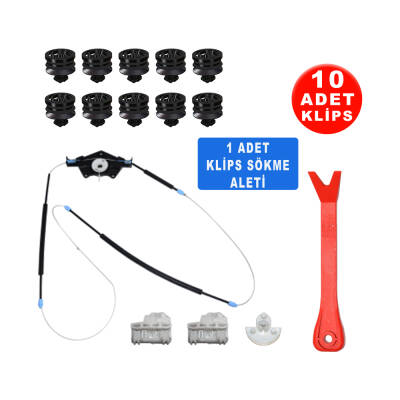 Set Cam R Ön VW Passat B5 1998-2005 Sarmalı (Klips + Aparatlı) 3B4837755D-3B81837462 - Starklips