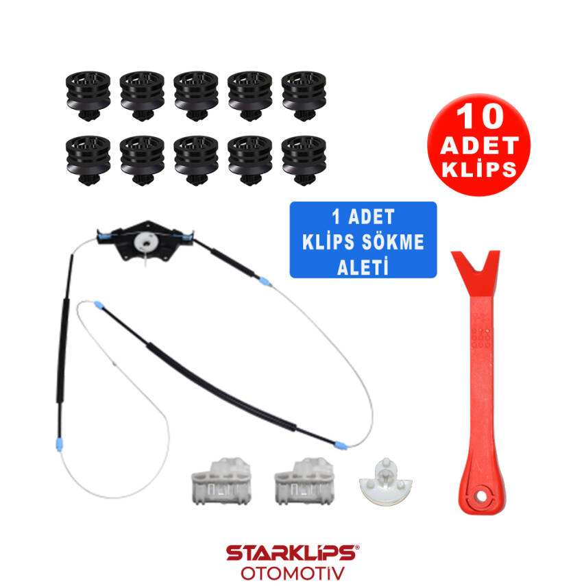Set Cam R Ön VW Passat B5 1998-2005 Sarmalı (Klips + Aparatlı) 3B4837755D-3B81837462 - 1