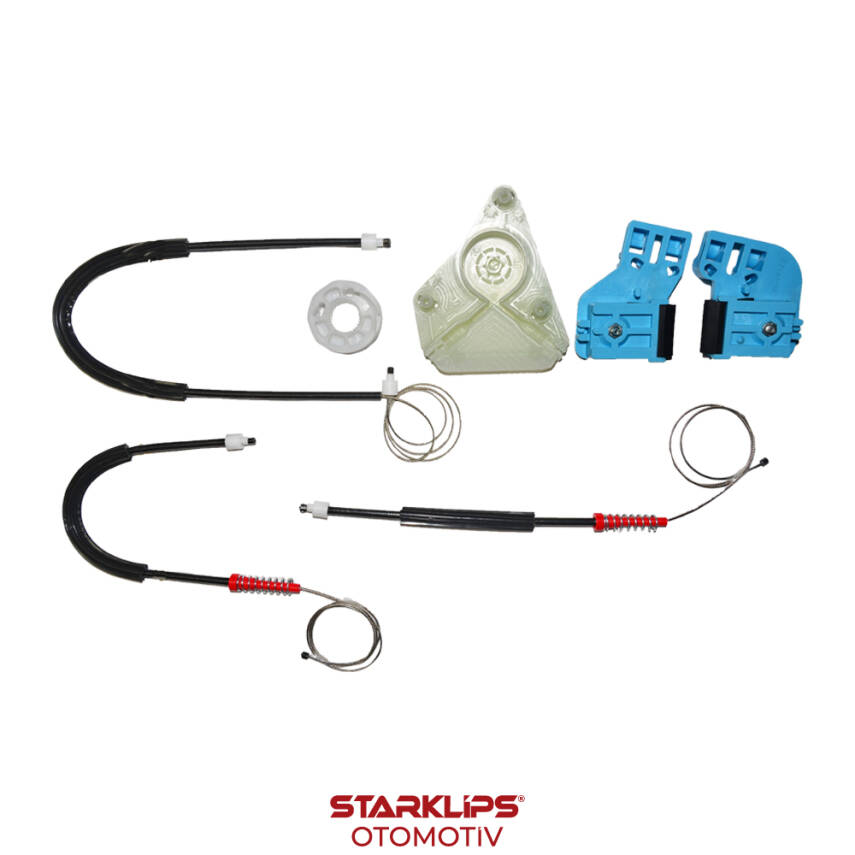 Set Cam R Ön VW Polo 4 9N 2/3 Kapı ve 4/5 Kapı 2002-2009 6Q4837755 büyük ayaklı - 1