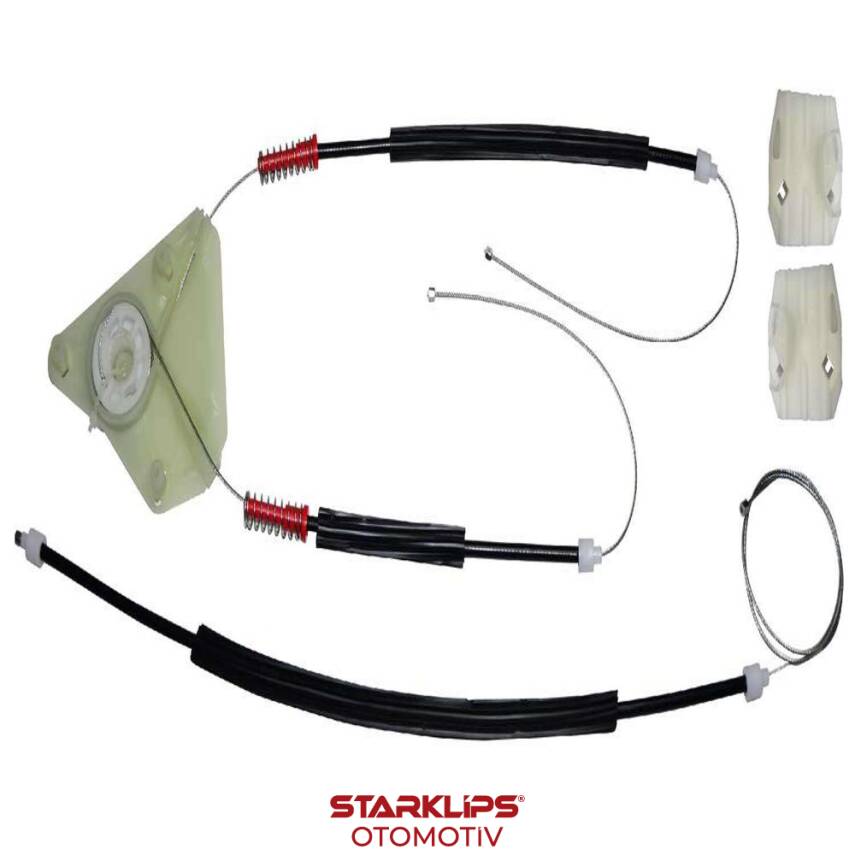 Set Cam R Ön VW Polo 4 9N 2/3 Kapı ve 4/5 Kapı 2002-2009 6Q4837755 küçük ayaklı sarmalı - 1