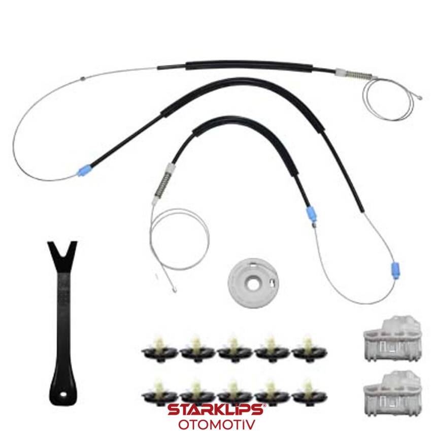 Set Cam R Ön VW Polo Hb 1994-1999 6N4837402A-402D (Klips + Aparatlı) - 1