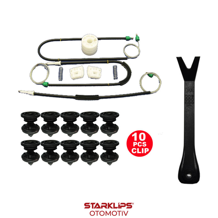 Set Cam R Ön VW T5 2003-2014 (Klips + Aparatlı) 7H0837754B - 1