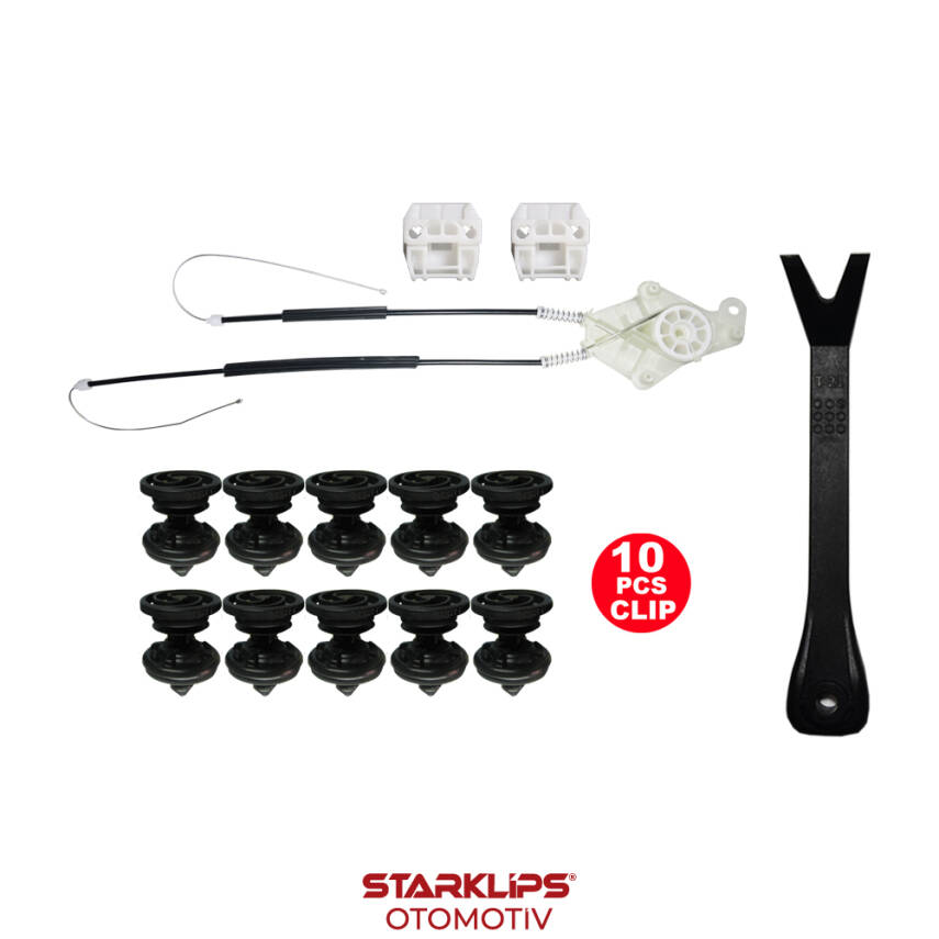 Set Cam R Ön VW T5 2003-2014 Sarmalı (Klips + Aparatlı) 7H0837754B - 1
