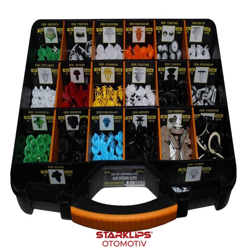 Set Çanta Eko Universal Oto Kapı Döşeme Klipsi 275 Adet - 1