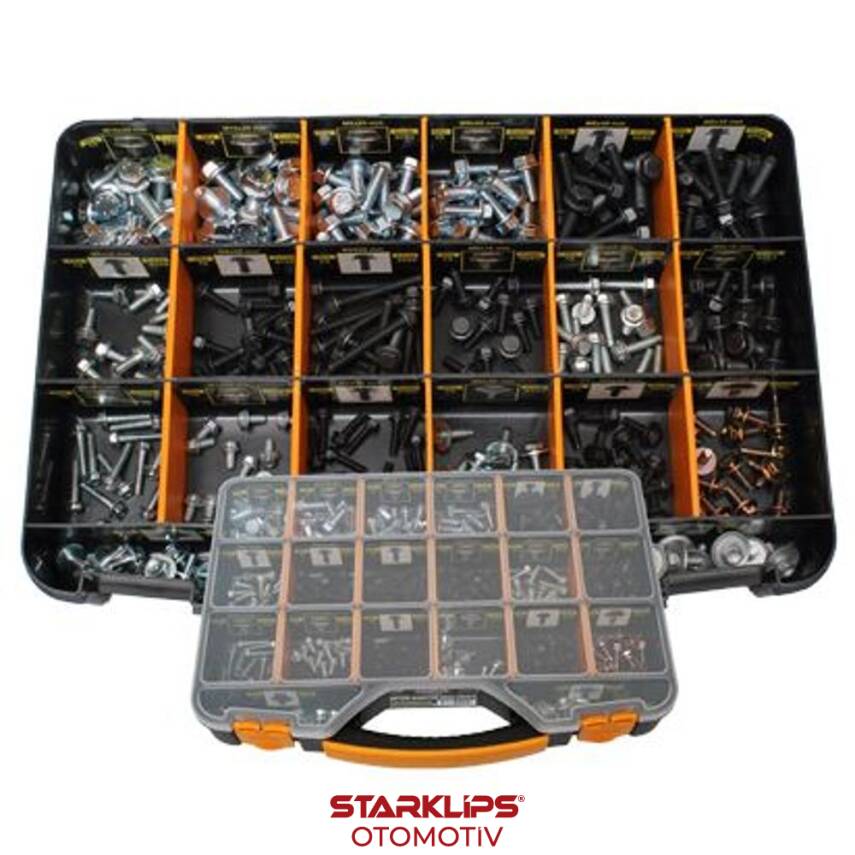 Set Çanta Metrik Civata Anahtar Başlı 300 Adet - 1