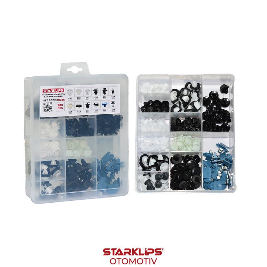 Set Citroen, Peugeot Çıta Kaplama Klipsleri (200Adet) - 1