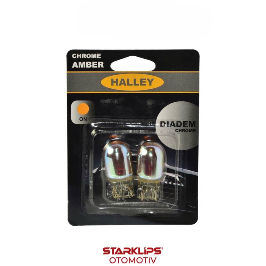 Set Diadem Ampül Büyük Dipsiz T20 12V 21/5W Halley Choreme Amber - 1