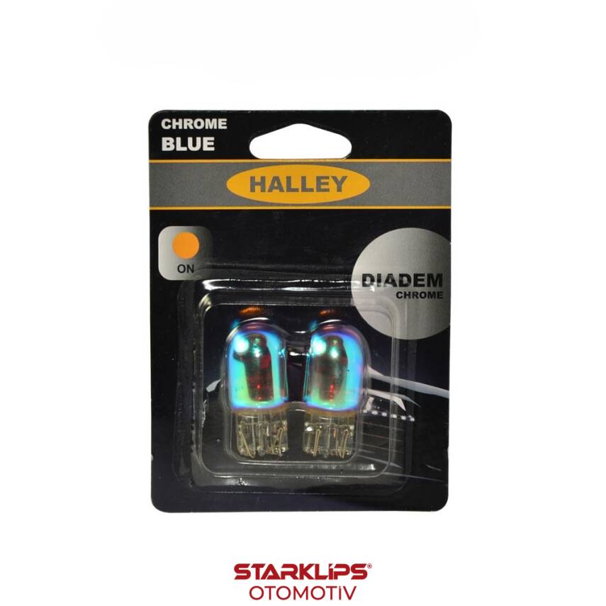 Set Diadem Ampül Büyük Dipsiz T20 12V 5W Halley Choreme Blue - 1