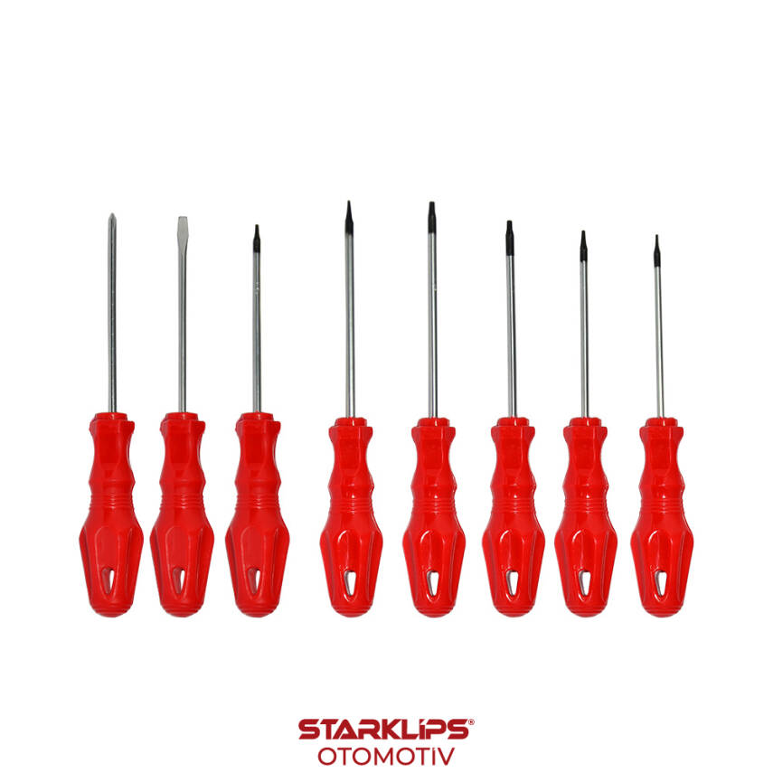 Set Elektronikçi Tornavida T4-T5-T6-T7-T8-T10 3X80 Yıldız 3x80 Düz - 1