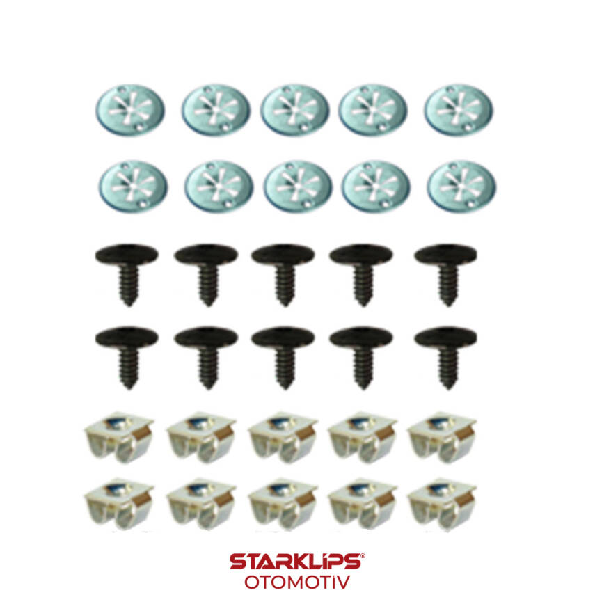 Set Karter Muhafaza Motor Koruma N10327102 VW Golf Jetta Beetle Mk4 - 1