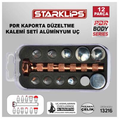 Set Kutu Alüminyum Uç Kaporta Düzeltme Kalemi 12 Parça PDR - 