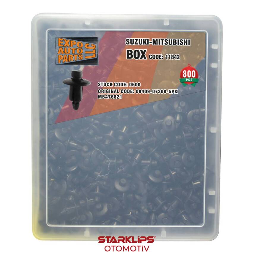 Set Kutu Klips 09409-07308-5Pk Suzuki Mb476821 Mitsubishi 800 Parça - 1