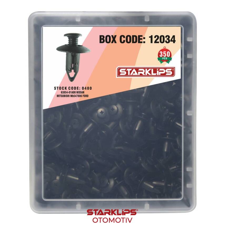 Set Kutu Klips 63854-01A00 Nissan Mitsubishi Mb547806 Ford 350 Parça (0480) - 1