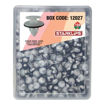 Set Kutu Klips 7703077111 Renault 6995 A3 Citroen Ford W705254 700 Parça (0300) - Starklips