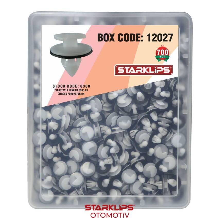 Set Kutu Klips 7703077111 Renault 6995 A3 Citroen Ford W705254 700 Parça (0300) - 1