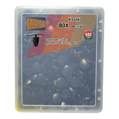 Set Kutu Klips Siyah 01553-0052U Nissan 600 Adet - Starklips