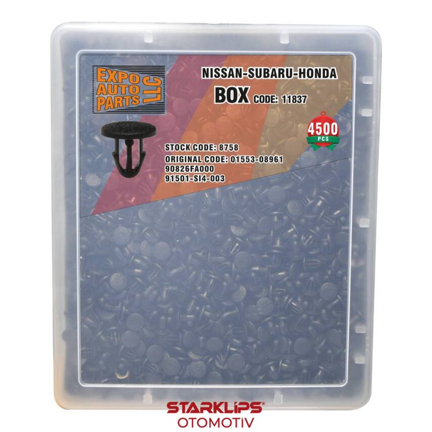 Set Kutu Klips Toz 01553-08961 Nissan Subaru 90826Fa000 3500 adet - 1