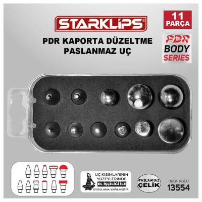Set Kutu Paslanmaz Uç Çelik 11 Parça PDR - 