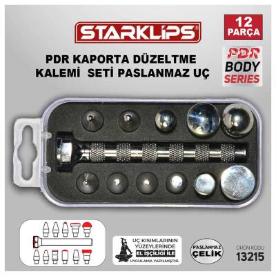 Set Kutu Paslanmaz Uç (Çelik) Kaporta Düzeltme Kalemi 12 Parça PDR - 