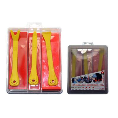 Set Kutu Plastik Kırmızı Kama - Plastik Sökme ve Kazıyıcı 7 Parça - 