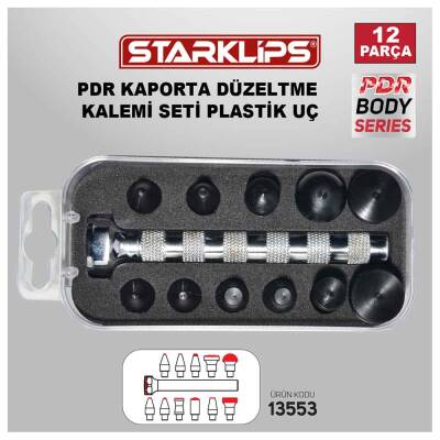 Set Kutu Plastik Uç ve Alüminyum Kaporta Düzeltme Kalemi 12 Parça PDR - 